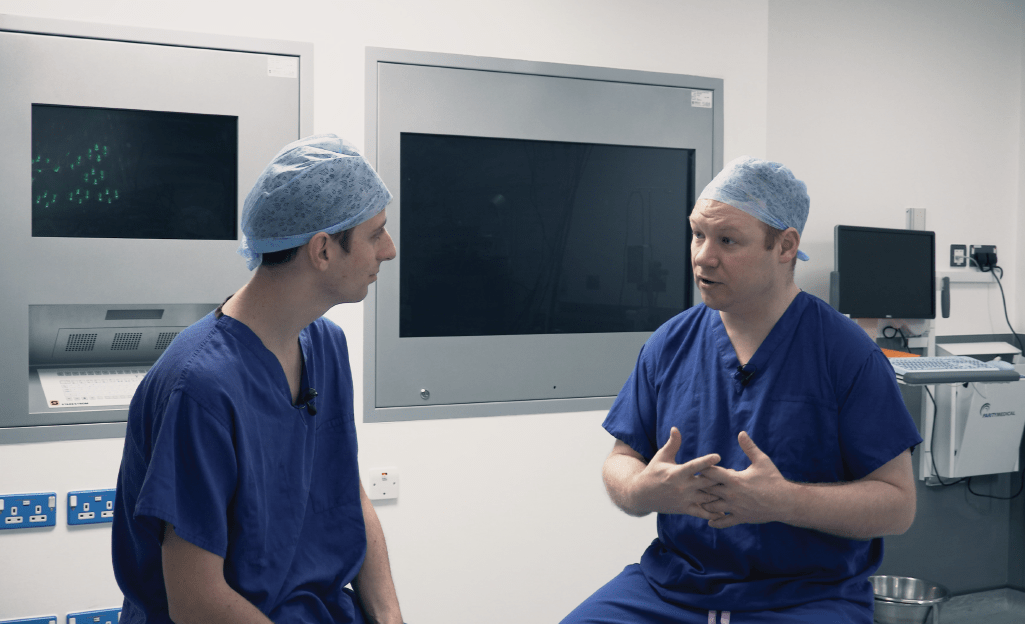 two surgeons talking