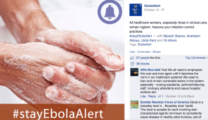 A Facebook post from the Ebola Alert account