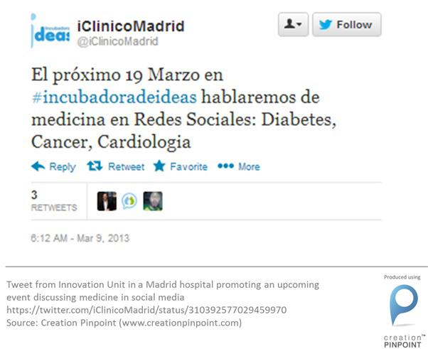 Tweet from Madrid hospital