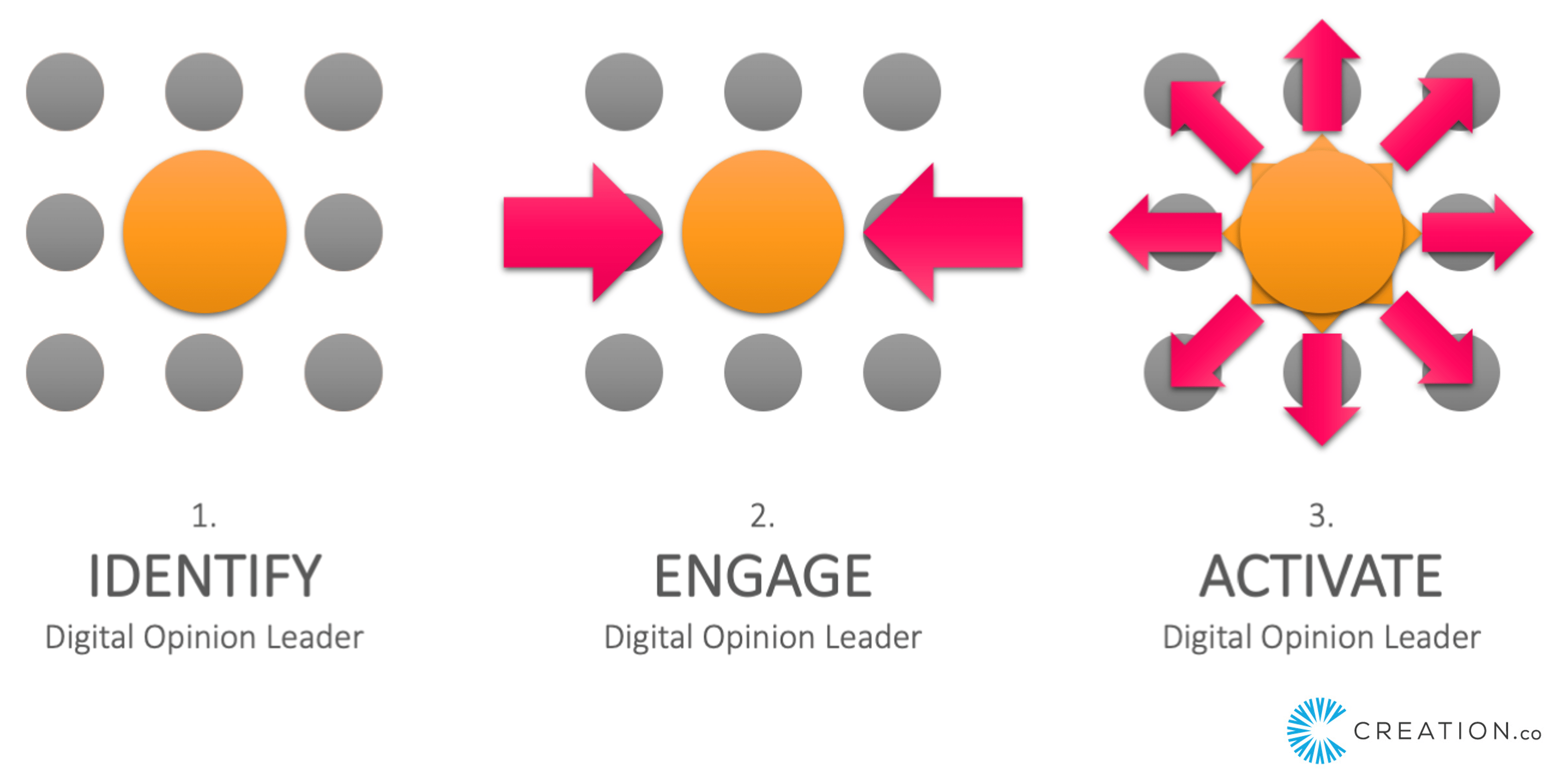 Image showing how to identify, engage and activate DOLs